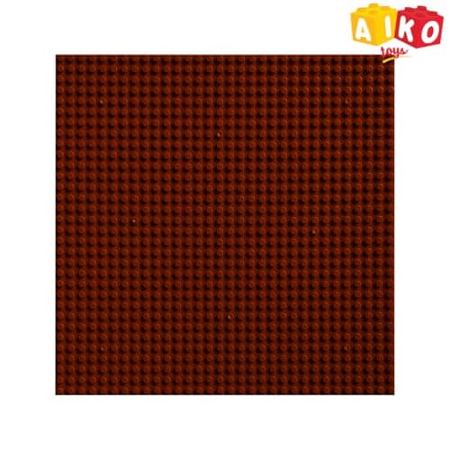 AIKO Classic Brown Base Plate – 32 x 32 Studs (10" x 10") | Durable ABS Plastic Building Base | Sturdy Foundation for Construction Play | Compatible with Major Block Brands | Ideal Gift for Kids 4+ 2