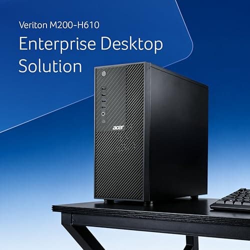 acer Veriton Desktop, 12th Gen, Intel Core i3 12100 Processor, Intel UHD Graphics 730, 8 GB DDR4, 512 GB, Windows 11 Home, Black, 15.7L, M200-H610 2