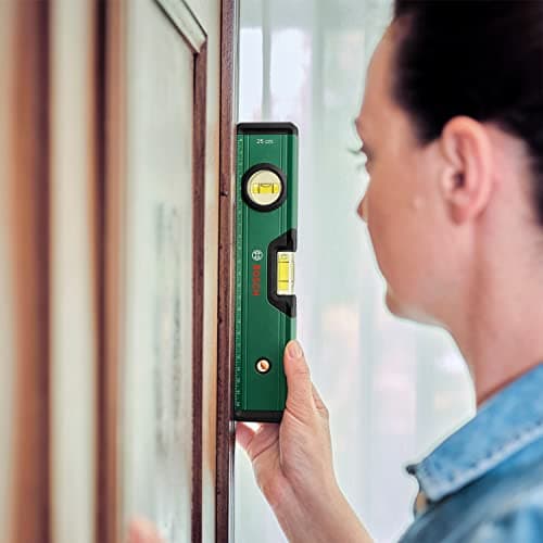 BOSCH Spirit Level 25cm | Compact & Practical for Small to Medium-Leveling Tasks | High-Precision Vials for Accurate Measurements | Durable Aluminum Construction for Lightweight Strength 4