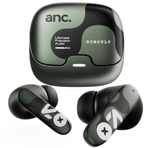 GOBOULT Z40 Pro v2.0 in Ear Earbuds with 100H Playtime, Amp App Support, Active Noise Cancellation, Quad Mic ENC, Dual Device Pairing, 13mm Driver, Bluetooth 5.4 Wireless (Jungle Green)