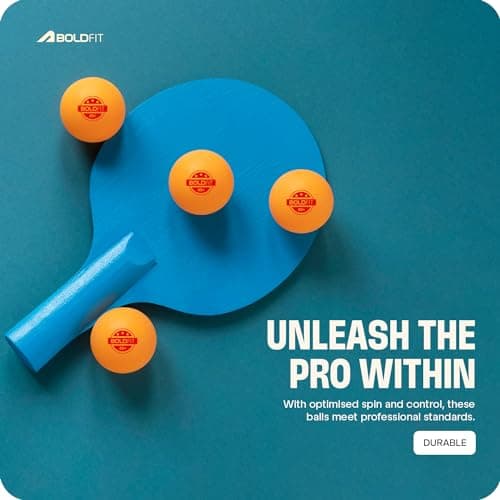 Boldfit High Performance Table Tennis Balls - 40+ 3 Star ABS Plastic TT Balls for Professional Match, Ping Pong for Kids & Adults Training, Orange (3 Pcs) 5