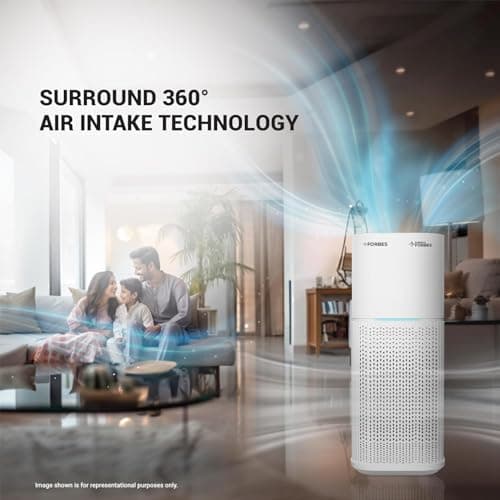 Eureka Forbes Air Purifier 355 With True Hepa H13 Filter & Surround 360° Air Technology|Removes 99.97% Dust & Particulate Matter|4-Stage Purification In 10 Mins|Covers 480 Sq. Ft.|Convenient,White 5