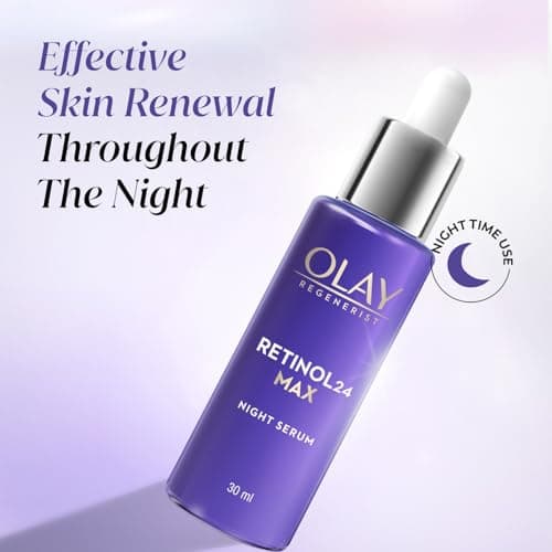 Olay Retinol24 Max Night Serum l Visibly Reduces Fine Lines in 7 Nights | Max Repair, Max Hydration l No Redness or Irritation | Fragrance Free l Normal, Oily, Dry and Combination Skin l 30ml 6