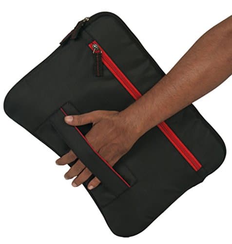 Protecta Honeycomb 14.1-inch Laptop Sleeve (Black and Red) 4