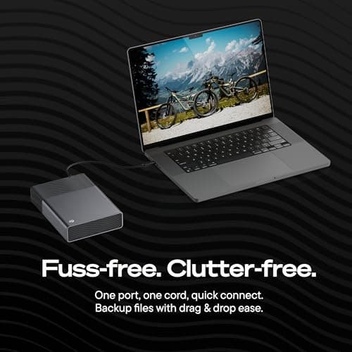 Seagate One Touch 8TB External Hard Drive Desktop HDD - USB-C, for Windows and Mac, with 3 yr Data Rescue Recovery Services, (STNB8000400) 3