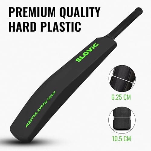 Slovic Cricket Bat [90 x 10.5 CM] | Full Size Tennis Bat for Cricket | Cricket Bat-Ball for All (Above 14 Years) | Plastic Bat for Indoor Tournament | Lightweight Fiber Bats for Cricket kit 4