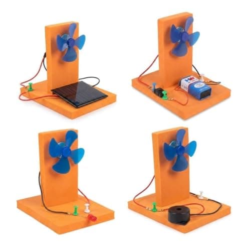 ERH India DIY Windmill Solar Panel and LED Science Project Working Model Kit for Kids STEM Physics Educational Toy School Exhibition Learning Activity