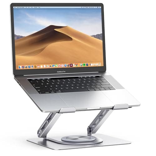 UGREEN Laptop Stand for Desk Holder with 360° Rotating Base, Adjustable Computer Riser Ergonomic, Compatible with MacBook, Notebook, up to 17.3 Inch