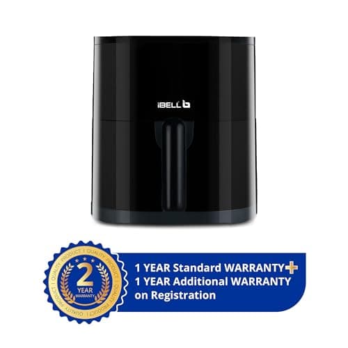 iBELL AEROFRY420DM Air Fryer 4.2 Litre - 1500W with Multiple Cooking Options, Dishwasher Safe, Non-stick Coating & Adjustable Temperature Control (Black) 2