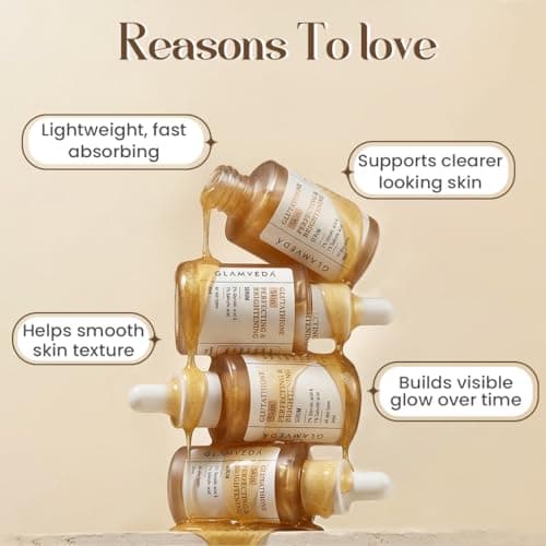 Glamveda Glutathione Skin Perfecting Face Serum with 2% ww Glycolic acid, 1% ww Salicylic acid for Glowing Skin | Brightening and Lightening Serum | 30ml 3
