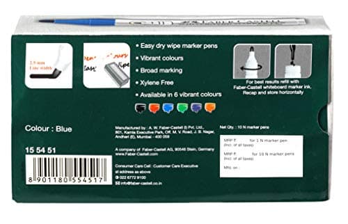 Faber-Castell Whiteboard Marker - Pack of 10 (Blue) 2