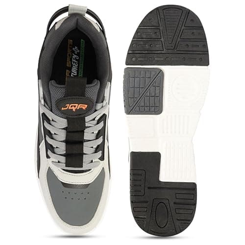 JQR Men Signature Casual Sneaker Shoes Synthetic Upper Lace Up Design Soft Cushioned Memory Foam Insole Extra Grip Comfortable Lightweight Durable For Gym,Workout,Walking&Everyday(Size-8),Multicolour 5