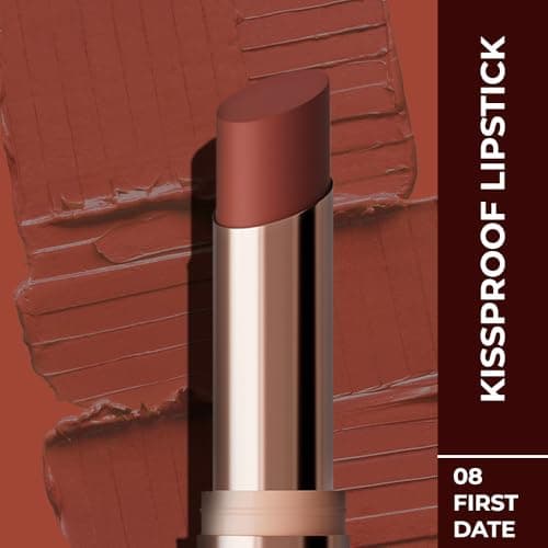 Colorbar Kissproof Lipstick | First Date Brown | Lightweight Matte Texture | Long-Lasting Vegan Lip Color | Paraben, Mineral Oil, Sulphate & Cruelty Free | 3.7 g 2