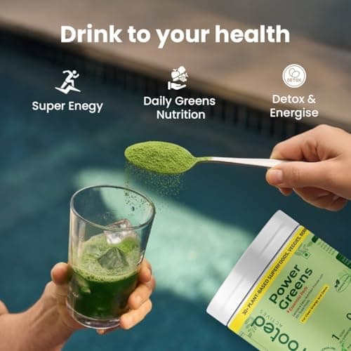 Rooted Actives Power Greens + Essential Reds | Daily Nutrition Powder with 30+ Plant-Based Greens, Vegetables & Fruits | With Vitamins, Minerals, Probiotics & Digestive Enzymes | Zero Added Sugar | Le 4