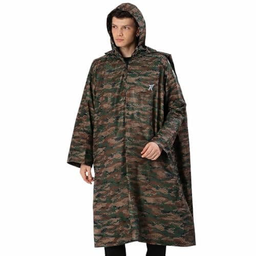 ROCKSPORT Unisex Hooded Rain Poncho for Adult,Waterproof, lightweight,Reusable& Packable, One Size Fits Most, Free Size
