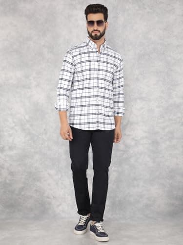 Crimsoune Club Men's Navy Blue Printed Chinos Trousers (34) 3