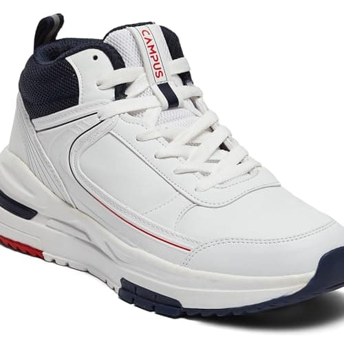 Campus Men's OG-23 PRO Sneakers WHT/Navy - 8UK/India 4