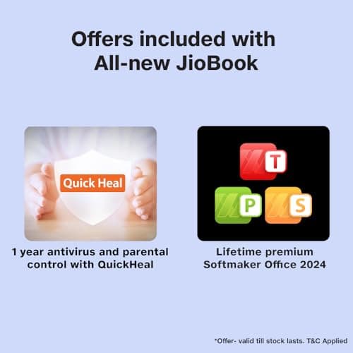 JioBook 11 with Lifetime Office | Android 4G Laptop Mediatek 8788 (JioOS) | Octa-core | 4GB RAM | 64 eMMC Storage | Thin and Light Laptop (11.6 inch, 990 Grams) | Dual Band WiFi + SIM | Blue 6