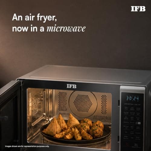 IFB 28 L Convection Microwave with Air Fry, Grill & Multi-Stage Cooking, Fermentation, Homemade Paneer/Ghee Modes, 300 Auto Cook Menus (28SC5, Silver, Weight Defrost, Steam Clean, 10 Power Levels) 4