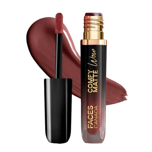 FACES CANADA Comfy Matte Wow Liquid Lipstick - Cocoa Crush 07 (Brown) 3.8ml | One Swipe Application | Highly Pigmented | Comfortable Wear | Glides Smoothly | Long Lasting | Transferproof, Smudgeproof 