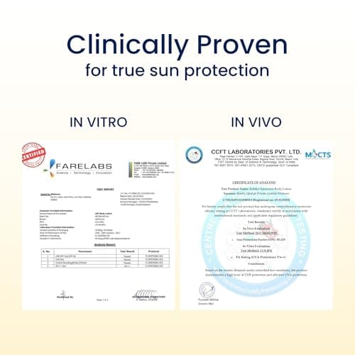WishCare Sunscreen Body Lotion with SPF 50 PA+++ In-Vivo Tested | Body Sunscreen With Broad Spectrum UVA & UVB Protection, No White Cast | With Carrot Seed & Raspberry | For All Skin Types | For Women 2