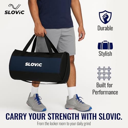 Slovic Gym Bag for Men | Bag for Traveling & Sports | Unisex Duffel Bag for Gym with Separate Shoe Compartment & Adjustable Straps | 20 LTR Travel Bag 3
