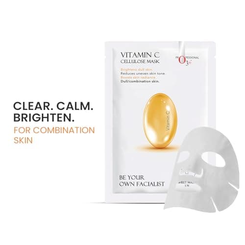 O3+ Facialist Vitamin C Cellulose Face Sheet Mask 30g for Pigmentation and Uneven Skin | Suitable for Men and Women 2