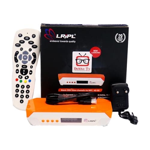 LRIPL LR29DT MPEG-4 Full HD Set Top Box with WiFi, Free to Air- Without Recharge Orange