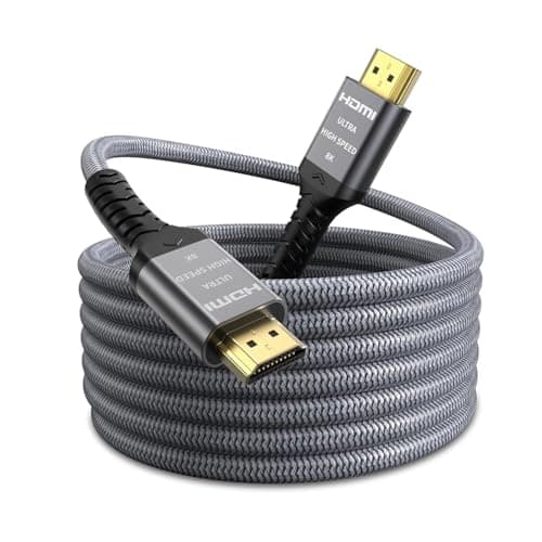 Orei 8K HDMI Cable 5M(16.4Ft) - 8K@60Hz HDMI Cable 2.1 With Ethernet & HDCP 2.3, Lightning Fast 48Gbps Bandwidth, HDR, Earc & 3D Support - HDMI 4K@120Hz For Tvs, Gaming Consoles & More (1 Pack), Grey