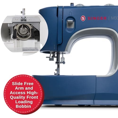 SINGER M3330 Making The Cut Sewing Machine with 97 Stitch Application (Metallic Blue), 70wt Powerful motor & Feed dog with106 Teeth in 6 Rows – Get Free Online Interactive Master Class. 4