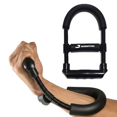 Durafit91™ Forearm Strengthener Wrist Exercise Equipment with Adjustable Resistance(5 to 60Kg), Hand Grip Strengthener for Men & Women, Wrist Trainer for Home Gym, Arm Workout & Muscle Building