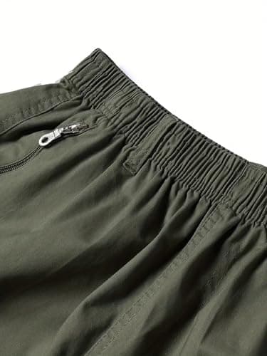 Men shorts || Men shorts cotton || Men shorts casual (Short-19-Olivegreen-L) 5
