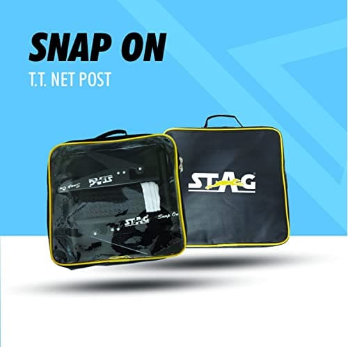 Stag Iconic Snap-On Table Tennis Net & Post Set | Professional Grade | Durable Alloy Steel Frame | Reinforced Cotton Net | Quick Clamp System | Portable Carry Bag | Indoor & Outdoor 5