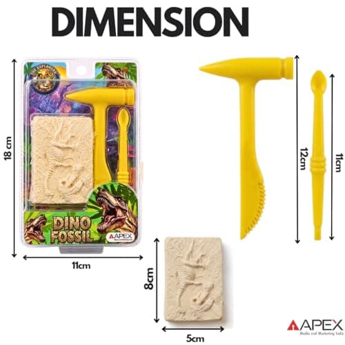 APEX Dino Fossil Excavation Kit for Kids | Dinosaur Fossil Digging Toy with Excavation Tools | Educational STEM Learning Paleontology Set for Boys & Girls | DIY Dino Dig Adventure Game 3