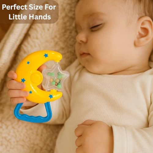 Mini Wonders Baby Rattle Set of 7 | Newborn Rattle Gift Set for Boys & Girls | Safe & Colorful Infant Toys for Early Learning & Sensory Play | Ideal Gift Pack for 0-12 Months Babies 4