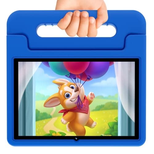 CFVOCUY 2025 Kids Tablet, 10.1" Children's Tablet with Case, Quad-Core, 2+32GB Storage (1TB Expand), Pre-Installed Educational Apps and Parental Control, WiFi, for Ages 4-14, Eye Protection Mode