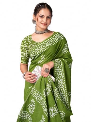 Women’s Printed Saree with Blouse Piece, Lightweight Ethnic Wear, Traditional and Festive Indian Outfit, Soft Fabric, Elegant Daily Wear Saree