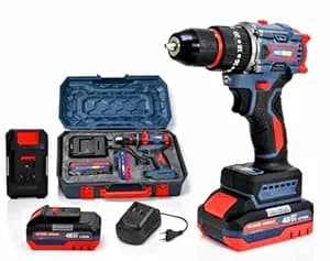 Metal Chuck Cordless 21V Drill Machine cum Screwdriver 50Nm Torque | Brushless Motor | Compact model | Handy weightless but powerful for Home Appliances | 6 months motor warranty