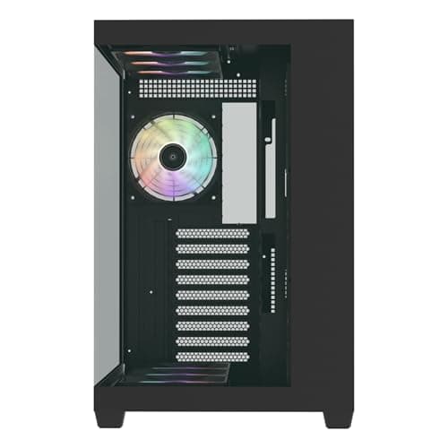 GALAX HOF ALLSYNQ Dual-Chamber ATX Mid-Tower Computer Case/Gaming Cabinet with 270° View preinstall 7 ARGB Fans | Support E-ATX, ATX, M-ATX, Mini-ITX -PC CASE Black 4