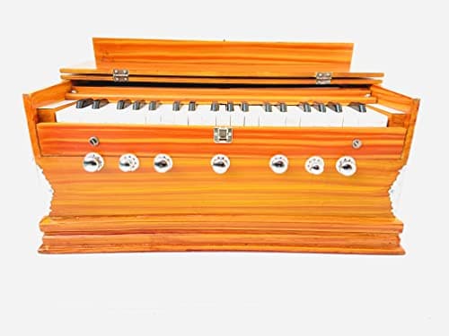 KHALSA MUSICAL Best Harmonium 7 Stopper, Double Bellow, 39 Key, Two Reed (Bass-Male),3 1/4 Octave, Kepler, Harmonium