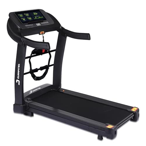 Durafit91™ Sprint Multifunction 5HP Peak BLDC Motorized | Hydraulic Foldable Treadmill | 16 Km/Hr Max Speed| 140Kg User Weight | Bluetooth Speaker| Wynd app | Home use| Black