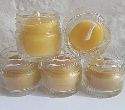 Pure Source India Round Mini Glass Jar Containers, Food Grade and BPA Free With Airtight Cap - 20 Gram, 10 Pieces, Clear 5