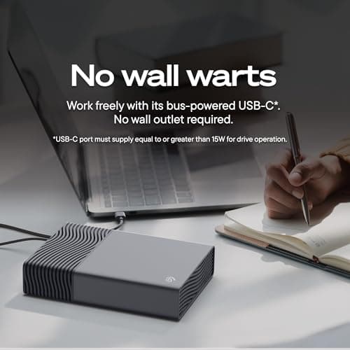 Seagate One Touch 8TB External Hard Drive Desktop HDD - USB-C, for Windows and Mac, with 3 yr Data Rescue Recovery Services, (STNB8000400) 2