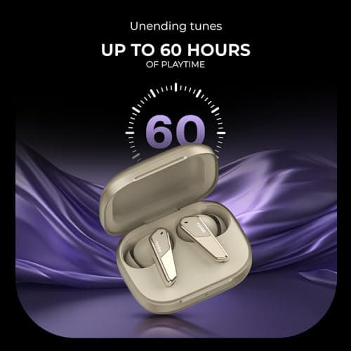 Noise Buds N1 Pro Truly Wireless Earbuds with Metallic Finish, ANC(Upto 30Db), 60H of Playtime, Dual Pairing, Instacharge(10 Min=200 Min), BT V5.3(Chrome Beige) 4
