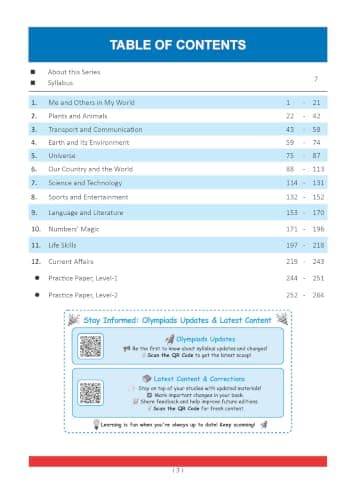 Oswaal One For All Olympiads Class 3 General Knowledge (GK) Prep-Guide Book | Chapter-wise Previous Years' Solved Papers | Questions for SOF& Other Exams 2026 | With Sample Practice Papers & Oswaal.AI 2