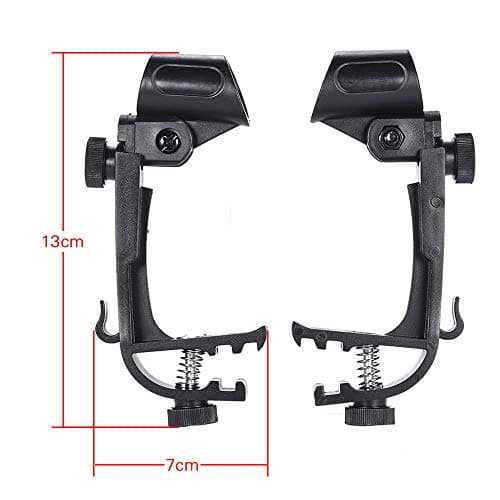 WildCard India 2pcs Clamp Clip On Drum Rim Microphone Mic Mount Holder Adjustable Shockproof 2