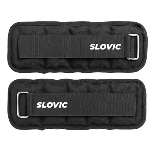 Slovic Ankle Weights 2 KG [2 x 1 KG] for Legs | Adjustable Leg Weights | Extra Weight for Leg Exercise for Men & Women | Strength Training Weight for Walking, Running, Gym, Physical Therapy