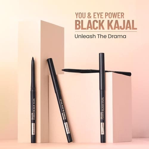 SWISS BEAUTY You & Eye Power Black Pencil Kajal | Waterproof & Smudge-Proof | 24 Hour Stay | Matte Finish Black Kajal | 0.30gm 2