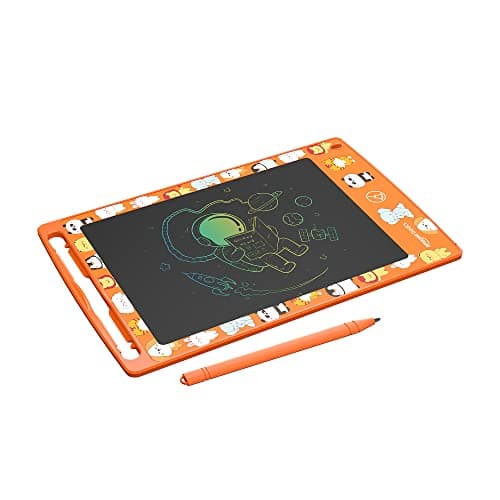 amazon basics Writing Tablet with 8.5-inch rainbow colour LCD screen and Stylus Pen for Kids & Adults (Orange) 3