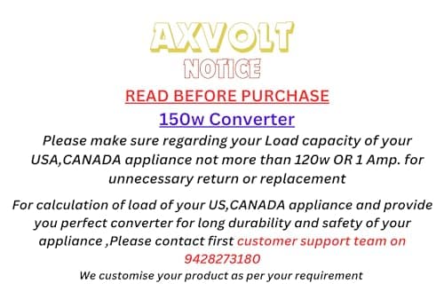 Axvolt 220V/240V to 110V/120V Step Down Voltage Converter Transformer – 150W Travel-Friendly for US & Japan Appliances in India | Compact Copper Transformer | White 4